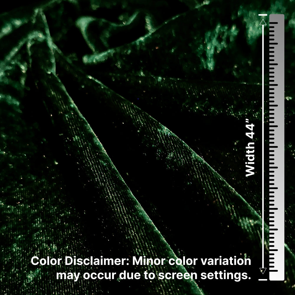 Plain Velvet Fabric Green – 1 Meter Unstitched Blouse Fabric | 44 Inch Width | 220 GSM
