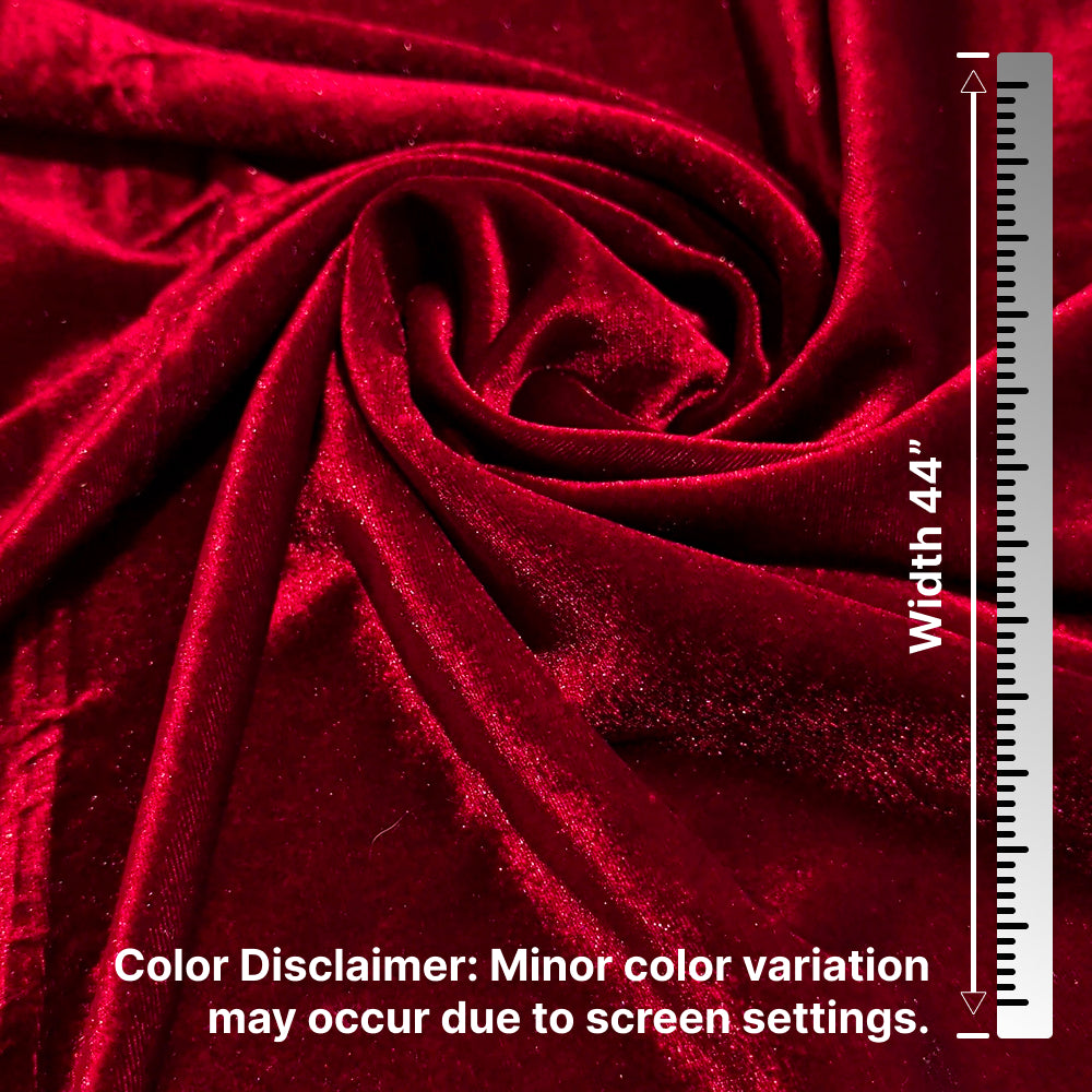 Maroon Ice Velvet Fabric – Premium Soft Finish | By Meter