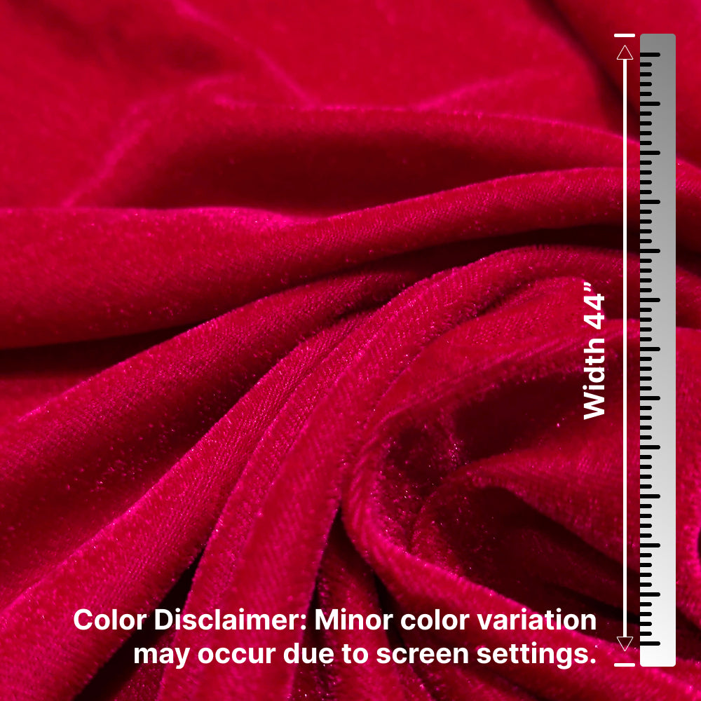 Solid Velvet Fabric for Blouse – Plain Unstitched Velvet Cloth – Rani – 1 Meter