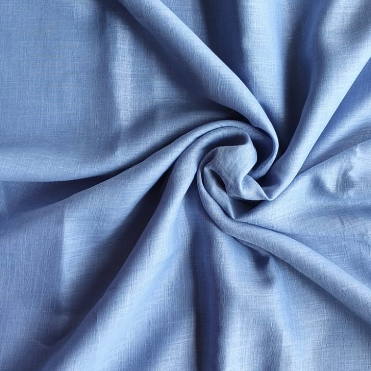 Royal Blue Premium Linen Fabric for Kurti, Blouse & Dress Material | Soft Breathable Linen Cloth