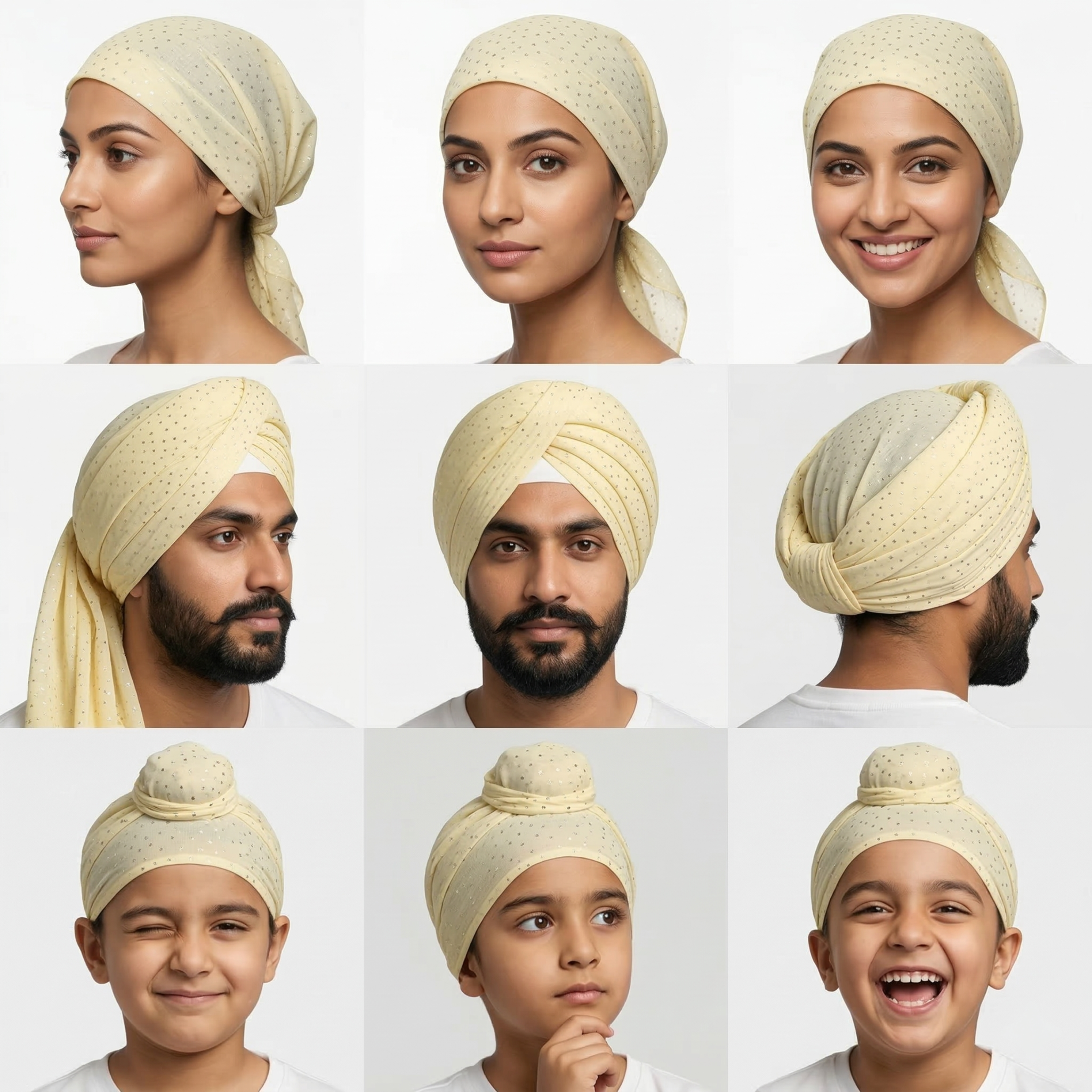 Premium Sparkle Georgette Turban Fabric – Lightweight Stylish Pagdi & Head Wrap Cloth
