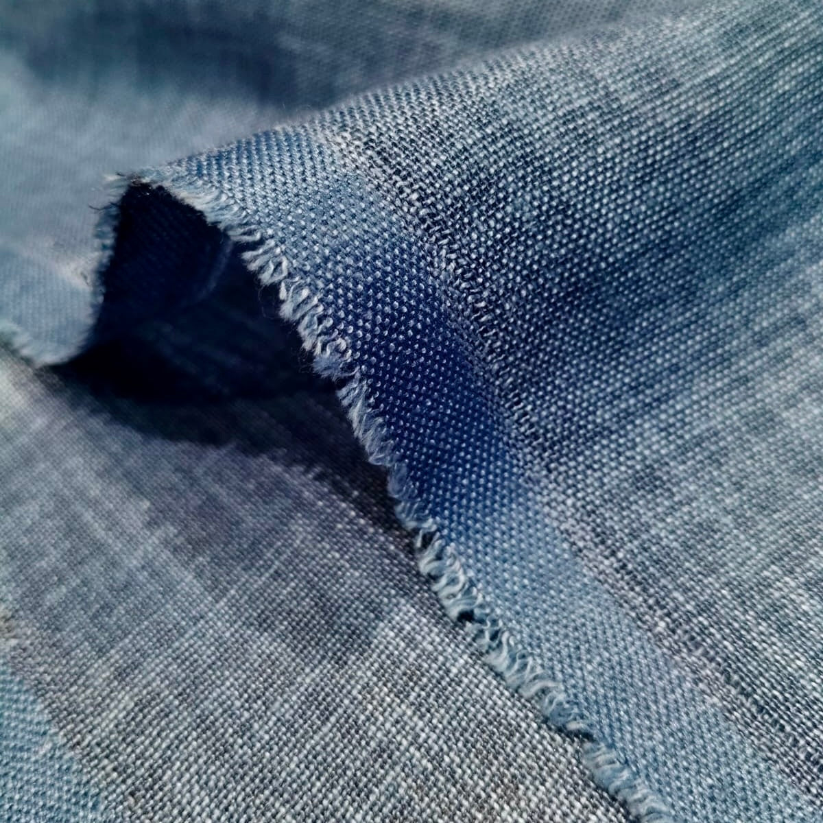 Premium Steel Blue Linen Fabric for Kurti Shirt and Dress | Soft Breathable Plain Linen Cloth | Boutique Quality Fabric