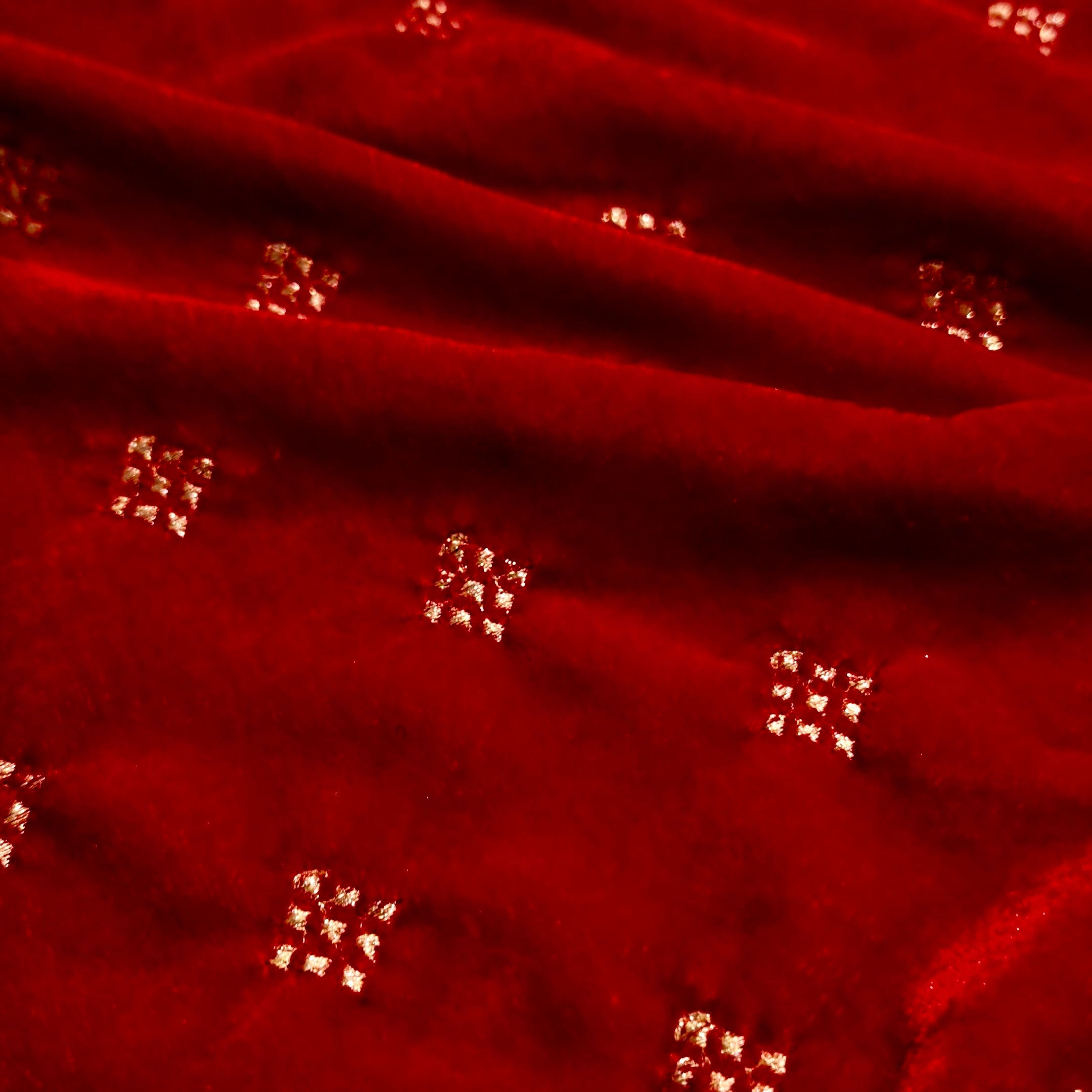 Premium Square Butti Embroidery Fabric – 1 Meter Cut | Elegant Designer Embroidered Material for Kurti, Blouse & Ethnic Wear