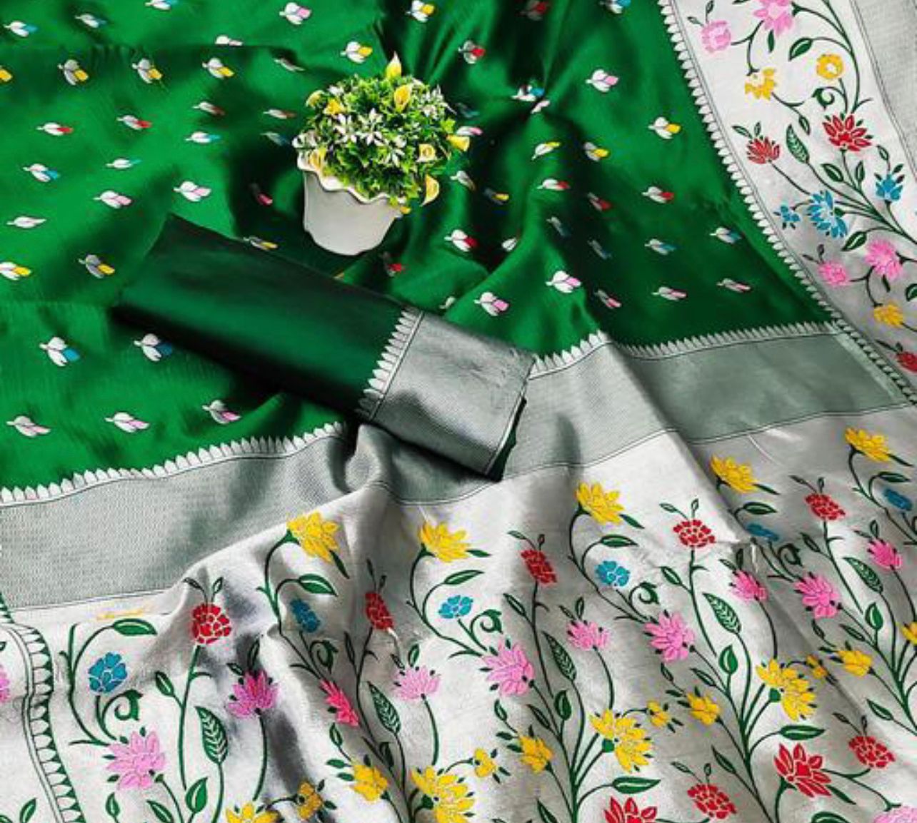 Banarasi Soft Silk Saree with Lustrous Finish & Elegant Appeal