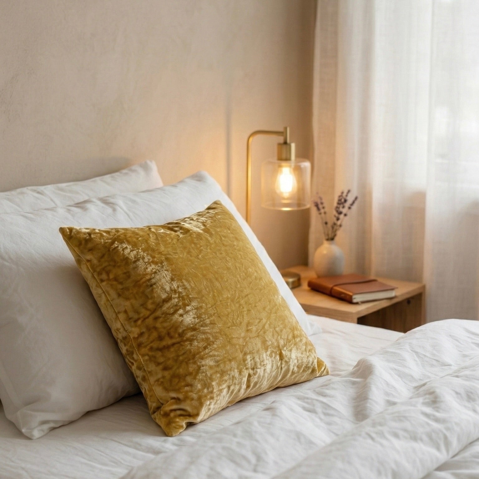 Gold Velvet Cushion | Luxury Decorative Cushion for Sofa