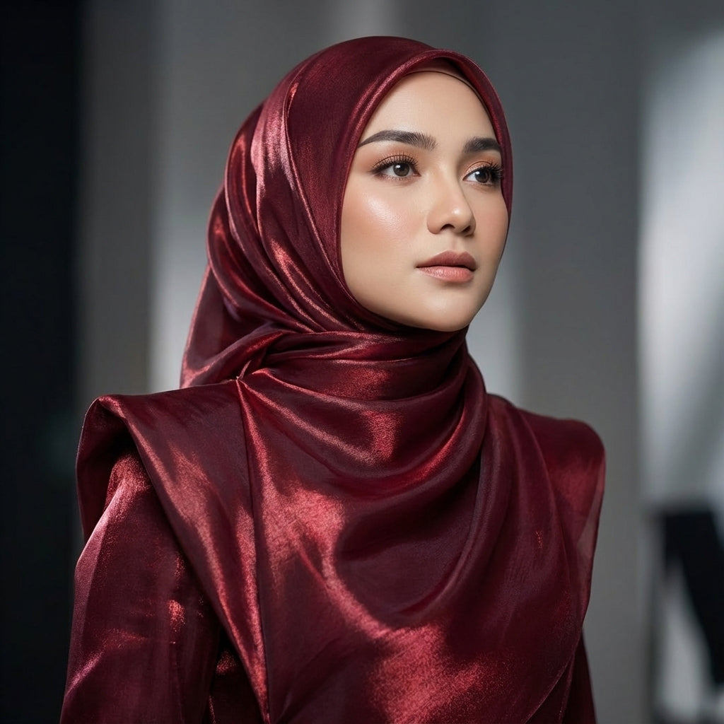 Fendi Satin Hijab – Smooth Finish Elegant Modest Scarf for Women
