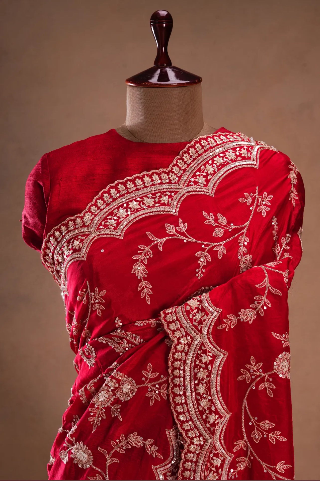 fandy satin silk saree with sequins multicolor thread embroidery