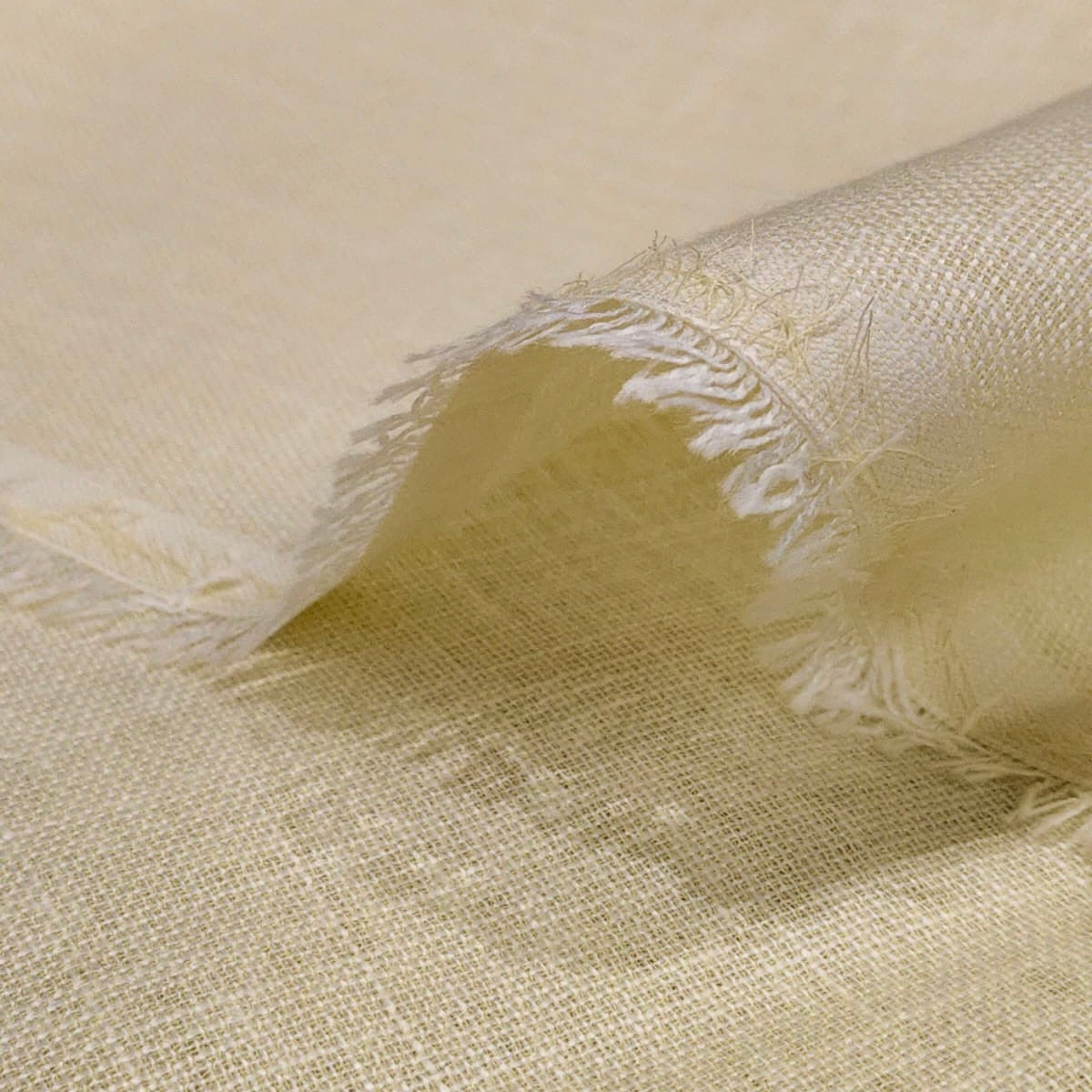 Ivory Beige Premium Linen Fabric for Kurti, Blouse & Dress Material | Soft Breathable Linen Cloth