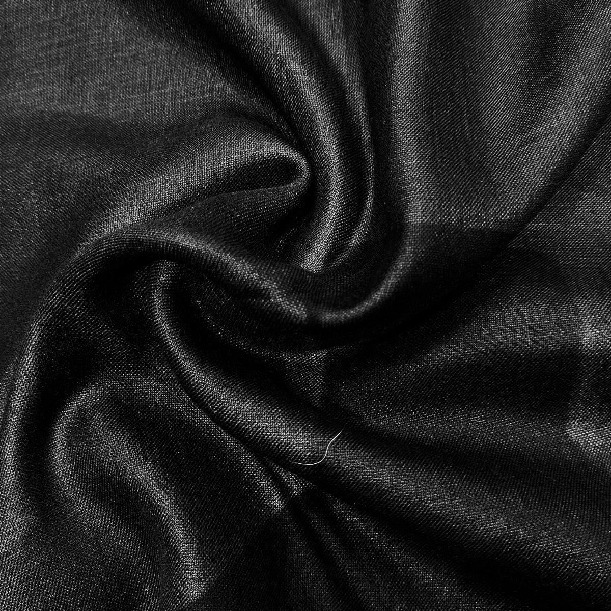 Premium Jet Black Linen Fabric for Kurti Shirt and Dress | Soft Breathable Plain Linen Cloth | Boutique Quality Fabric