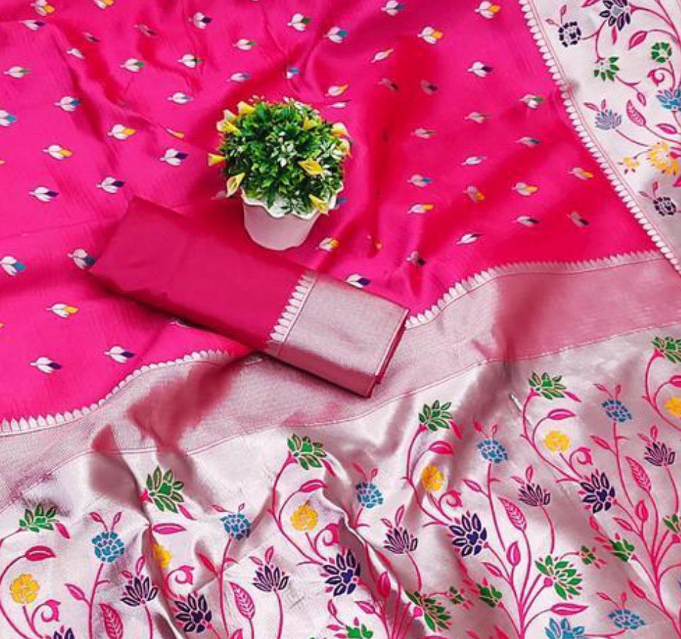 Banarasi Soft Silk Saree with Lustrous Finish & Elegant Appeal