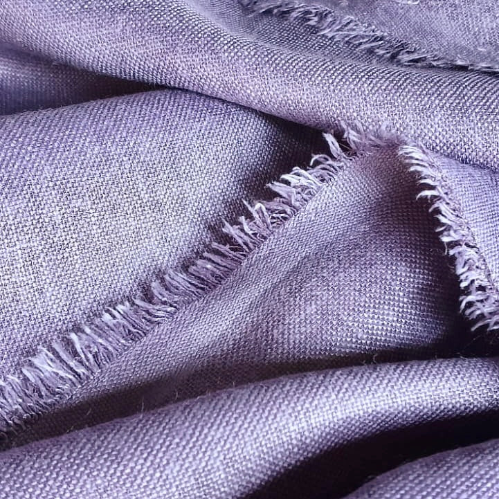Smoky Lavender Grey Premium Linen Fabric for Kurti, Blouse & Dress Material | Soft Breathable Linen Cloth