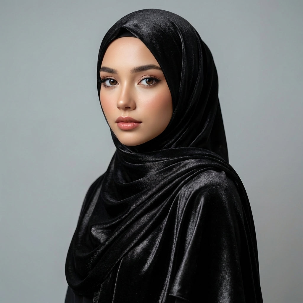 Fendi Satin Hijab – Smooth Finish Elegant Modest Scarf for Women