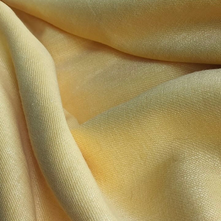 Lemon Yellow Premium Linen Fabric for Kurti, Blouse & Dress Material | Soft Breathable Linen Cloth
