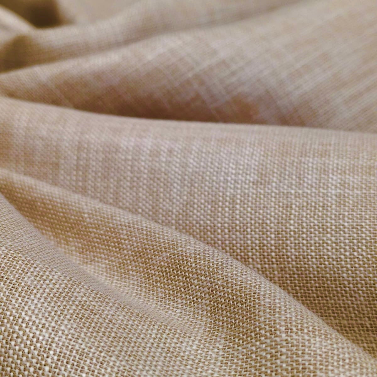 Brown Beige Premium Linen Fabric for Kurti, Blouse & Dress Material | Soft Breathable Linen Cloth
