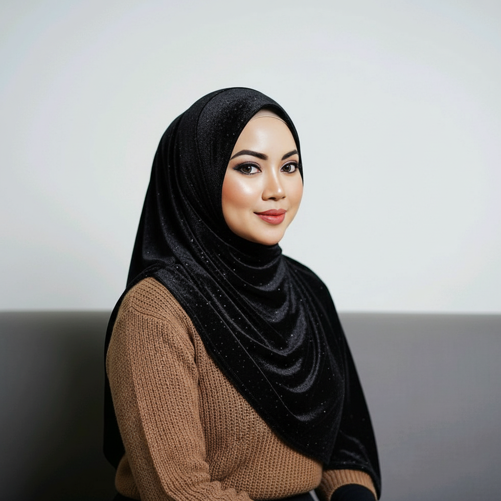Sparkal Velvet Hijab – Premium Soft Velvet Modest Scarf for Women