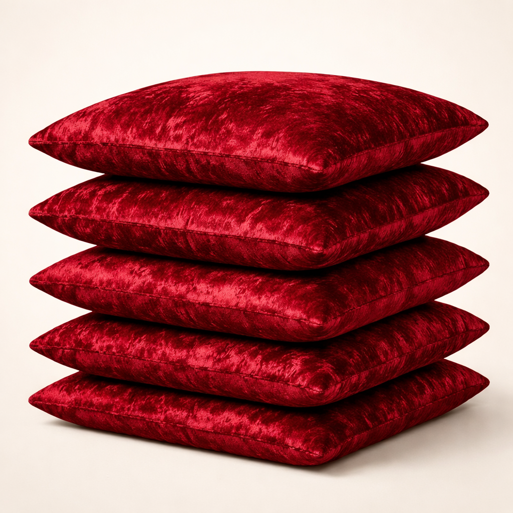 Maroon Crush Velvet Fabric – Premium Soft Texture | By Meter