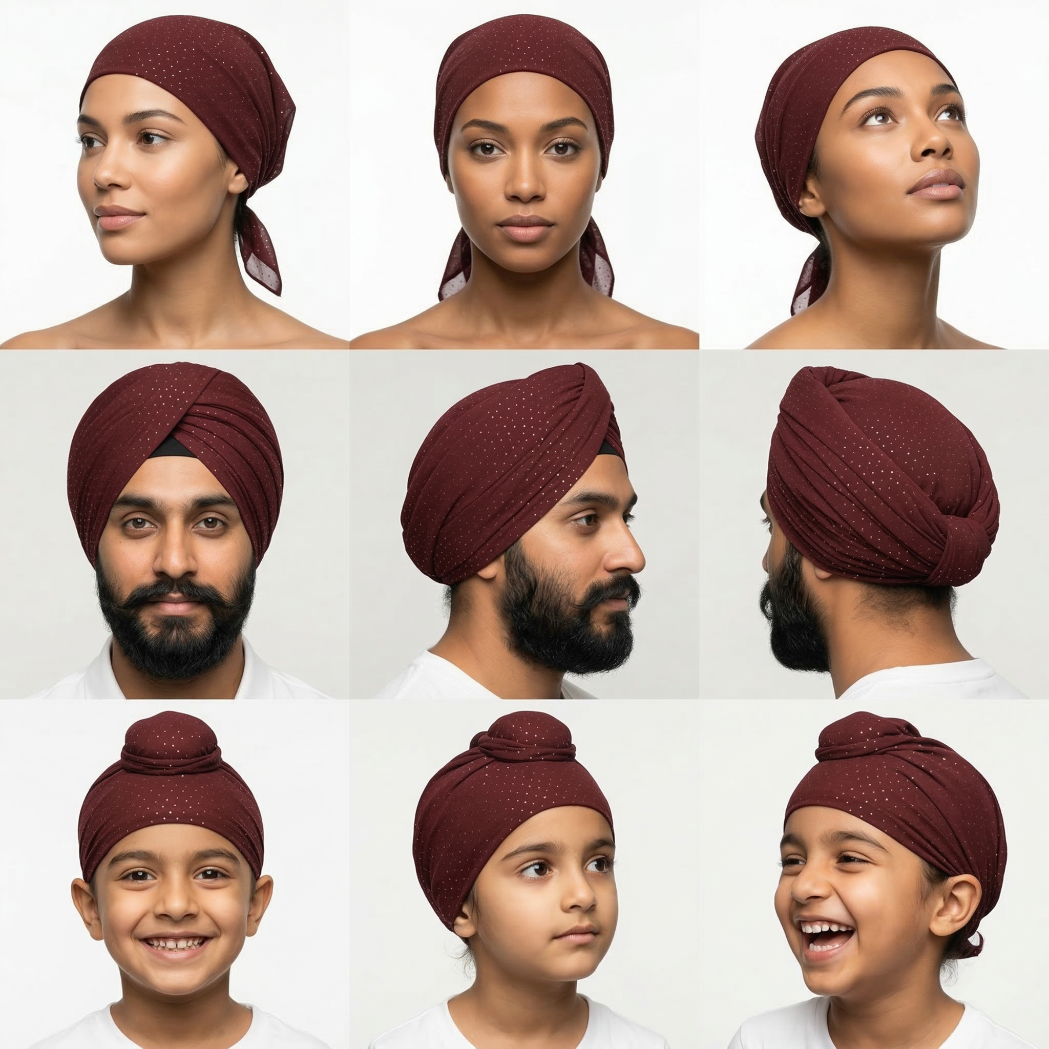 Premium Sparkle Georgette Turban Fabric – Lightweight Stylish Pagdi & Head Wrap Cloth