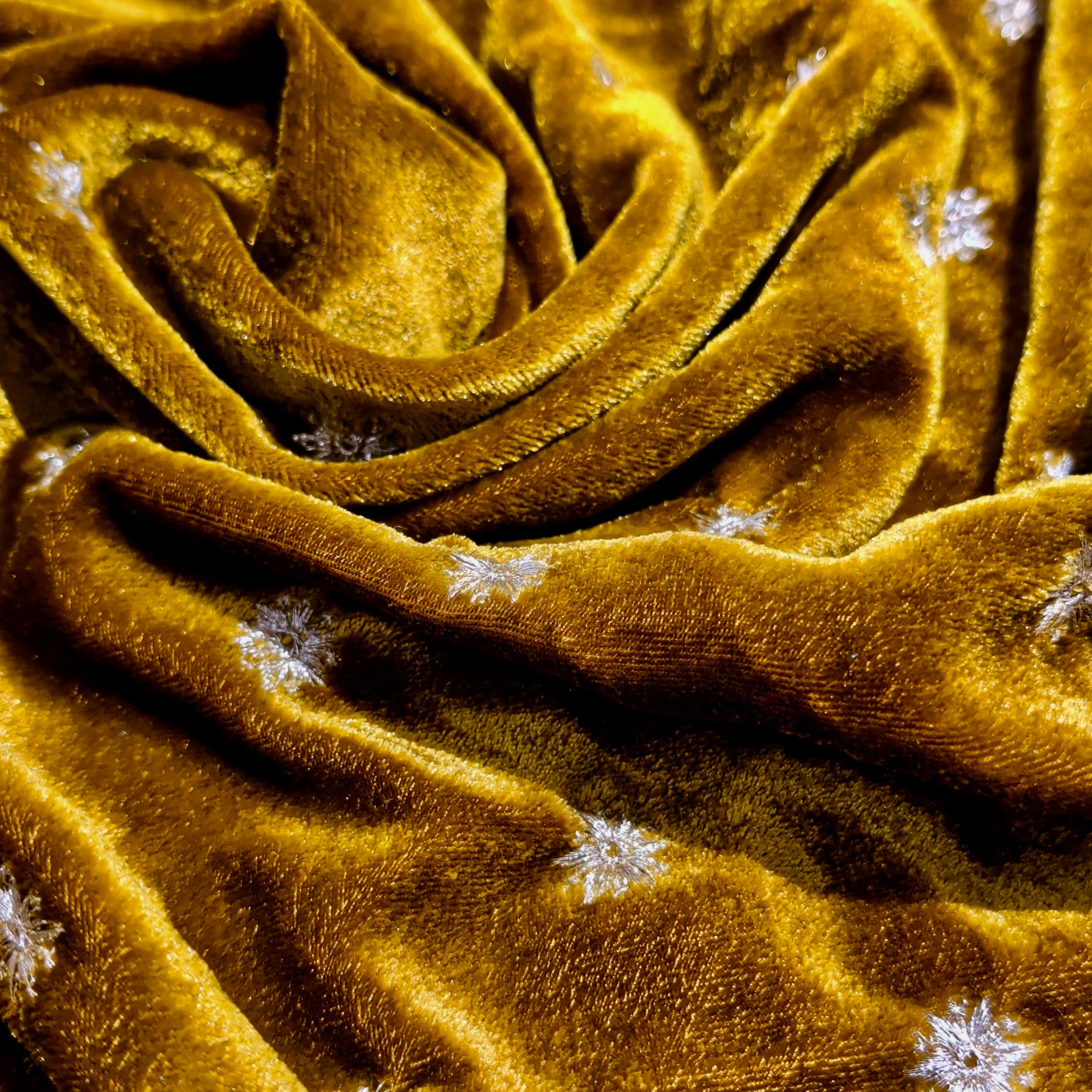 Star Butti Embroidery Fabric 1 Meter | Premium Designer Embroidered Cloth for Kurti, Blouse & Craft Use
