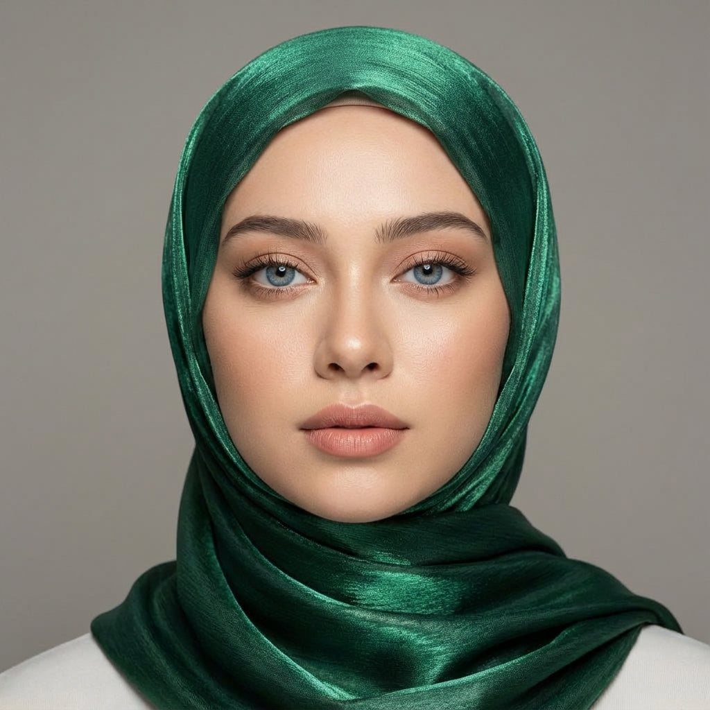 Premium Bottle Green Hijab – 2.50 Meter Elegant Modest Scarf for Daily & Occasion Wear