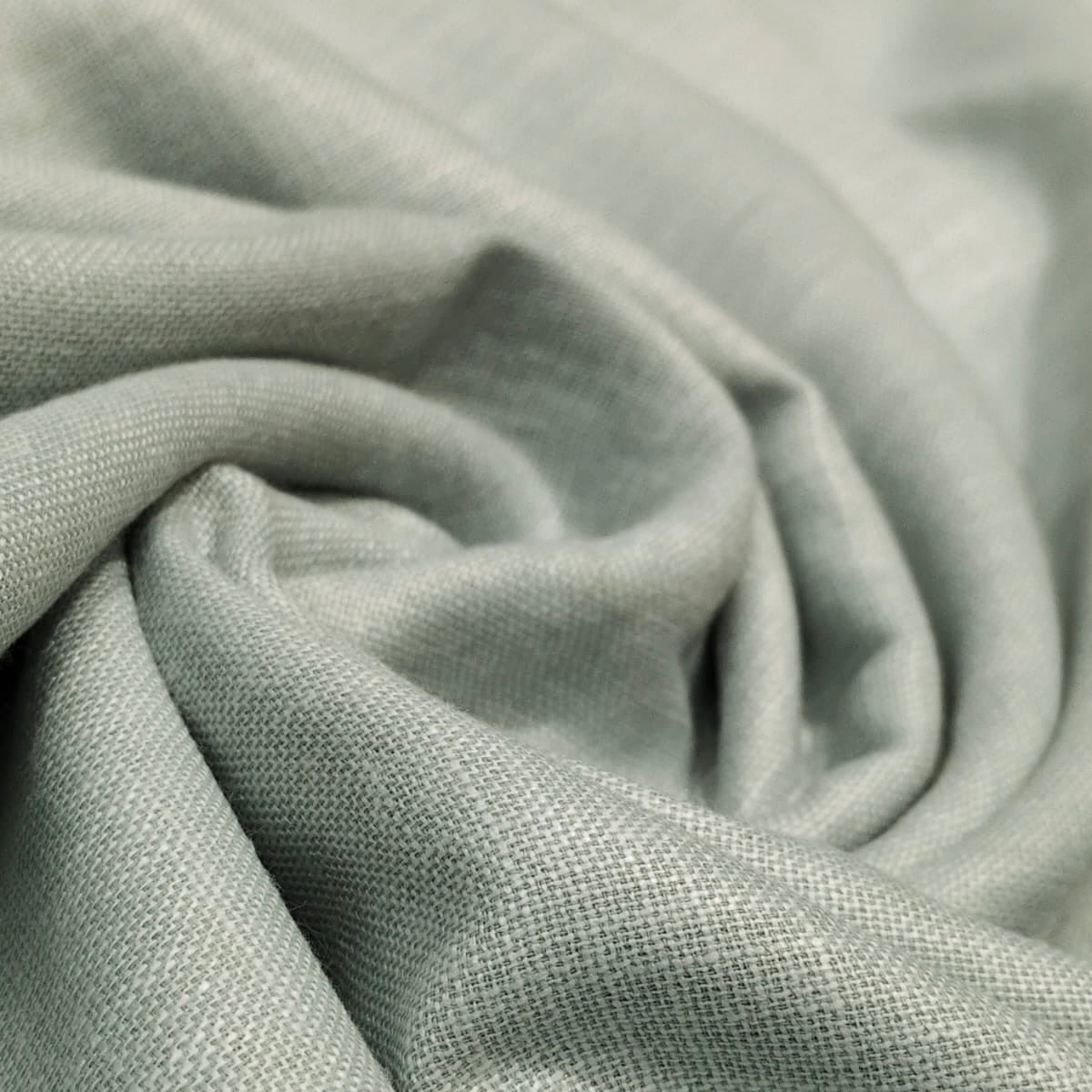 Mint Green Premium Linen Fabric for Kurti, Blouse & Dress Material | Soft Breathable Linen Cloth