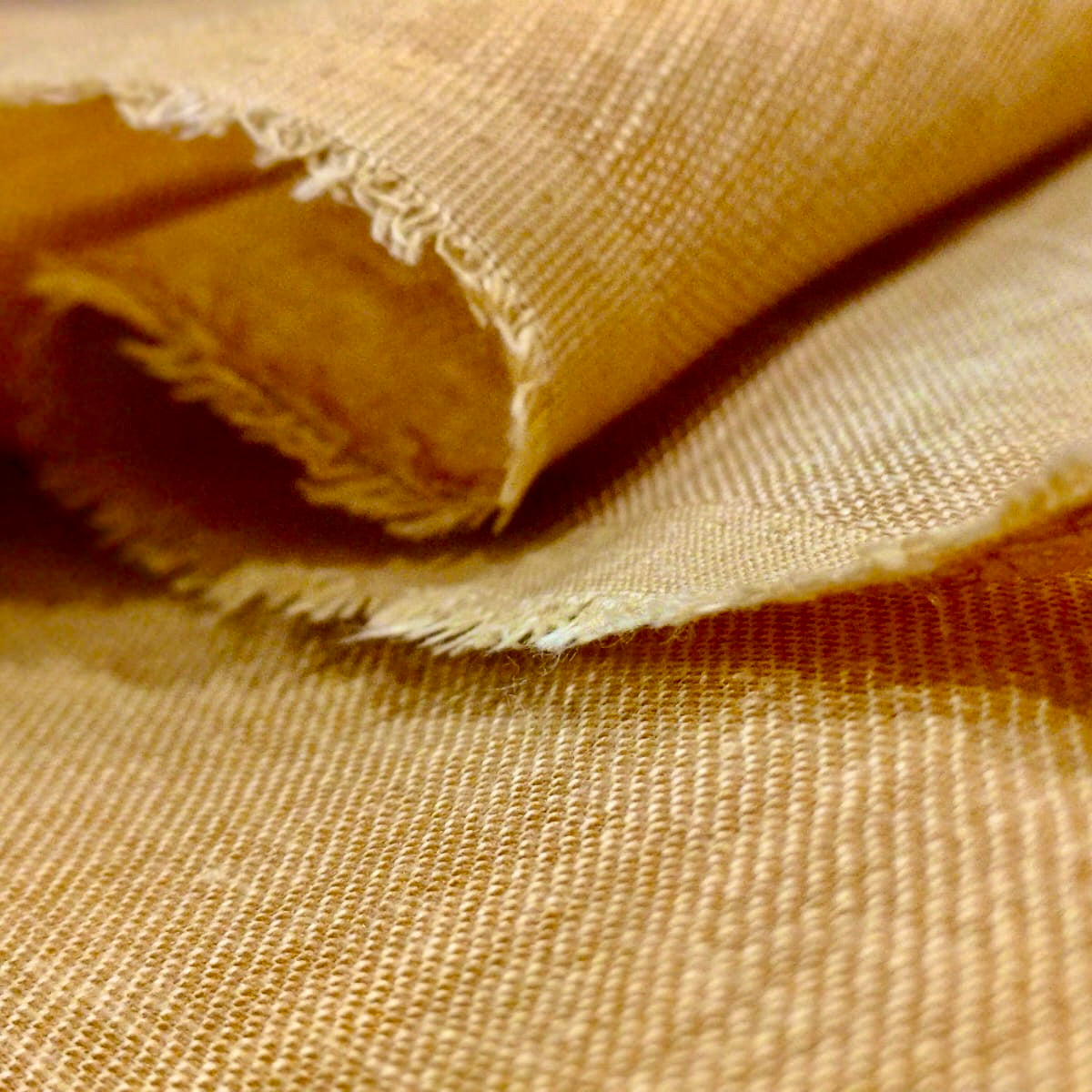 Mustard Golden Premium Linen Fabric for Kurti, Blouse & Dress Material | Soft Breathable Linen Cloth