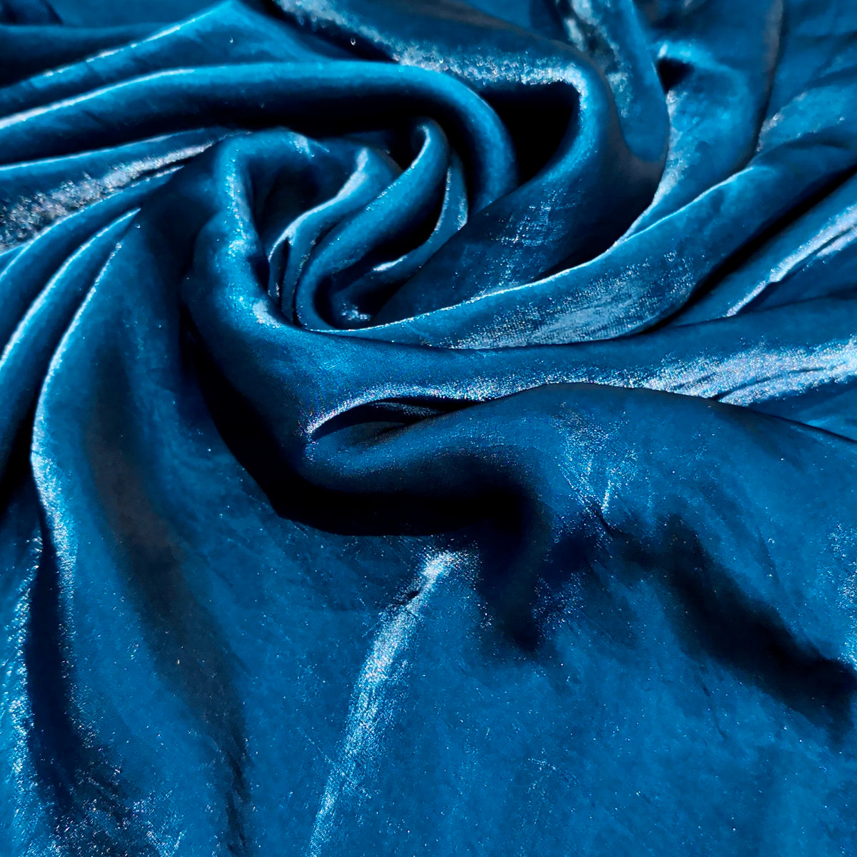 Navy Blue Fandi Fabric – Soft Lightweight Plain Fabric for Kurti, Gown & Designer Dresses