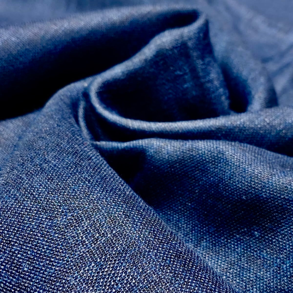 Premium Navy Blue Linen Fabric for Kurti Shirt and Dress | Soft Breathable Plain Linen Cloth | Boutique Quality Fabric