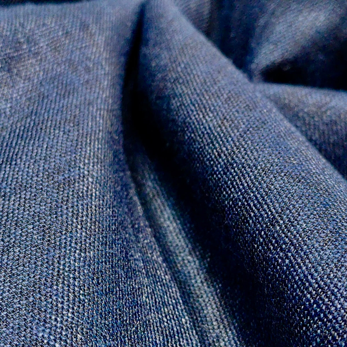 Premium Navy Blue Linen Fabric for Kurti Shirt and Dress | Soft Breathable Plain Linen Cloth | Boutique Quality Fabric