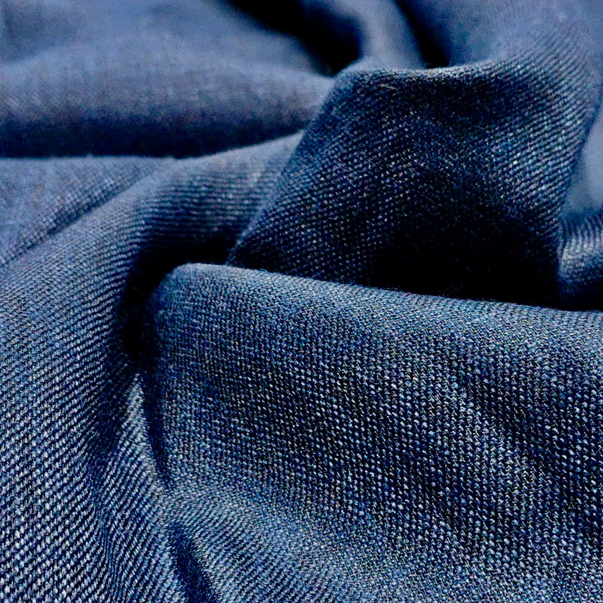 Premium Navy Blue Linen Fabric for Kurti Shirt and Dress | Soft Breathable Plain Linen Cloth | Boutique Quality Fabric