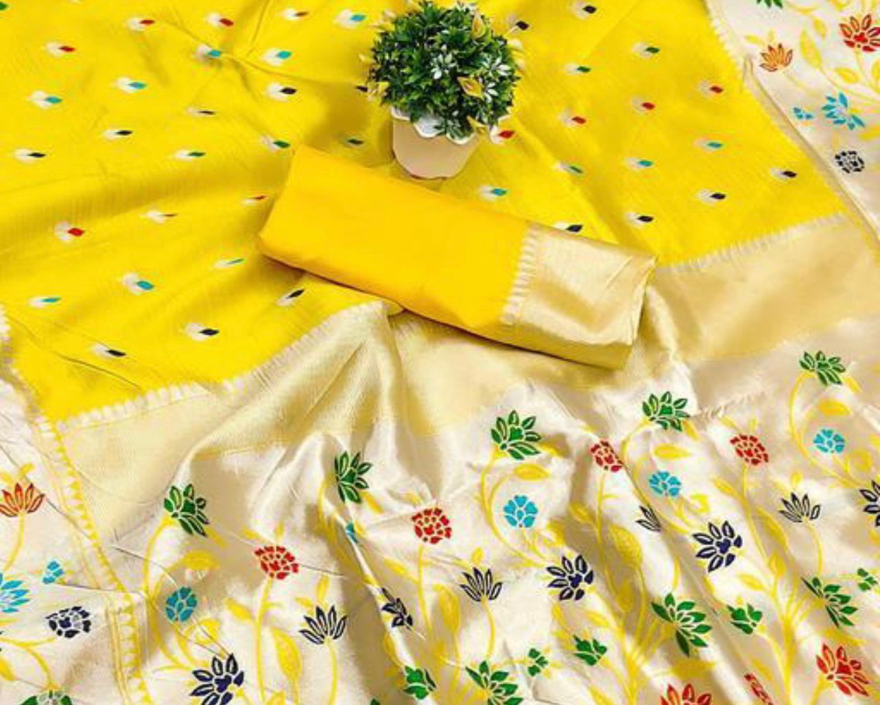 Banarasi Soft Silk Saree with Lustrous Finish & Elegant Appeal