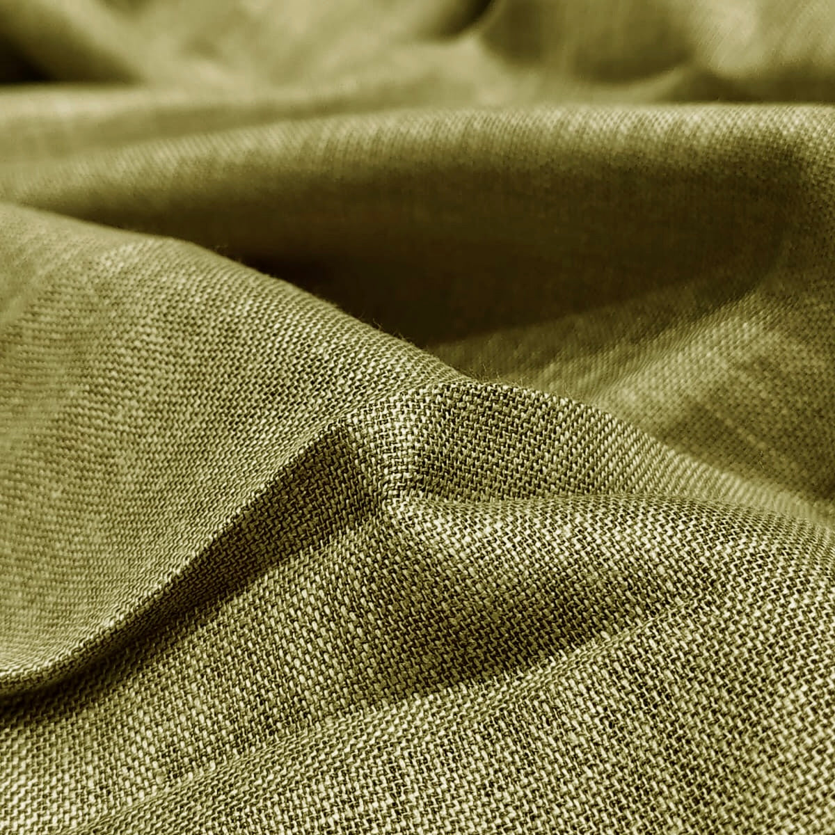 Premium Olive Green Linen Fabric for Kurti Shirt and Dress | Soft Breathable Plain Linen Cloth | Boutique Quality Fabric