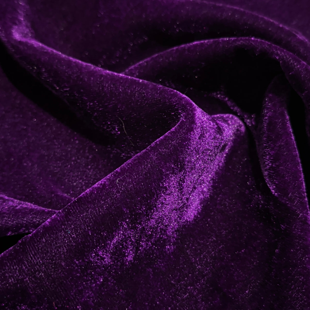Solid Velvet Fabric for Blouse – Plain Unstitched Velvet Cloth – Purple – 1 Meter