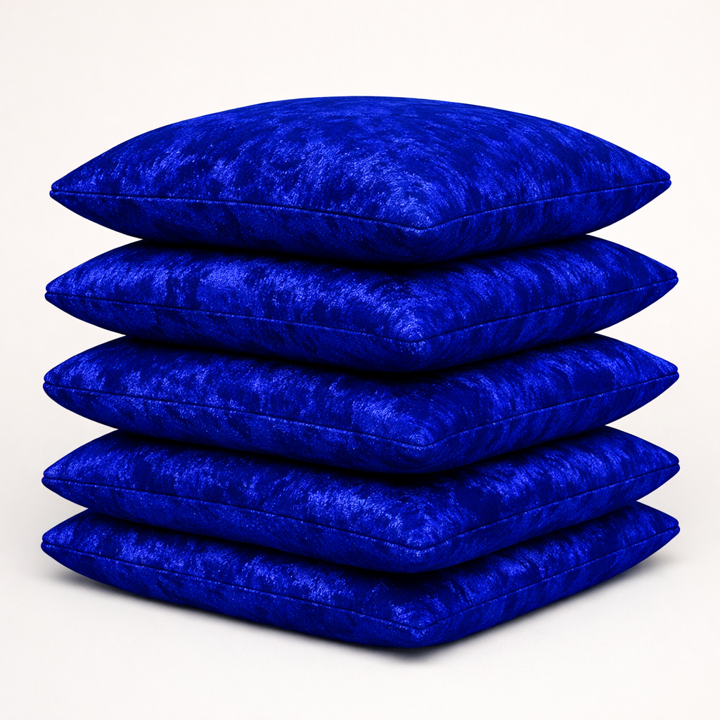 Royal Blue Crush Velvet Fabric – Premium Soft Texture | By Meter