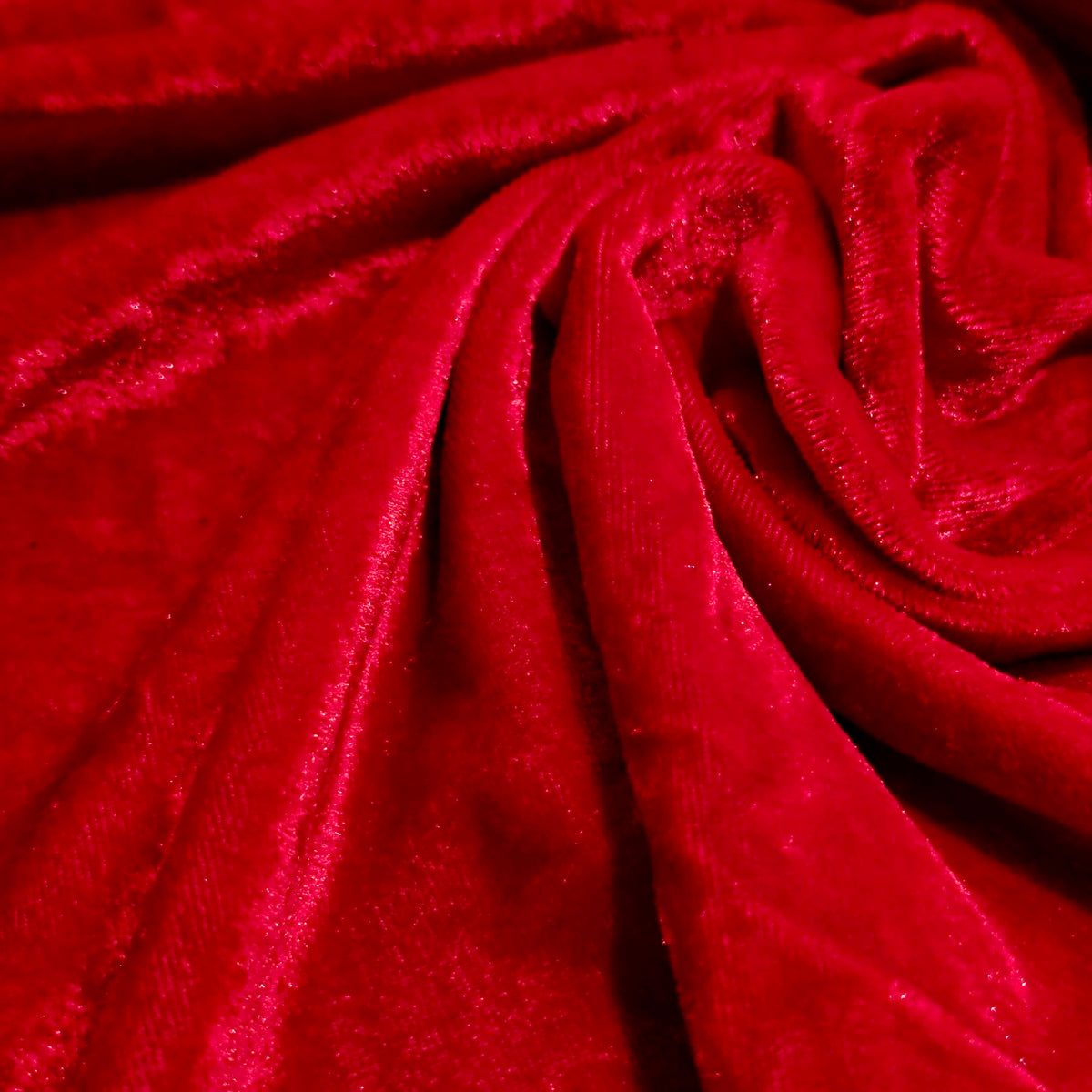 Solid Velvet Fabric for Blouse – Plain Unstitched Velvet Cloth – Red – 1 Meter