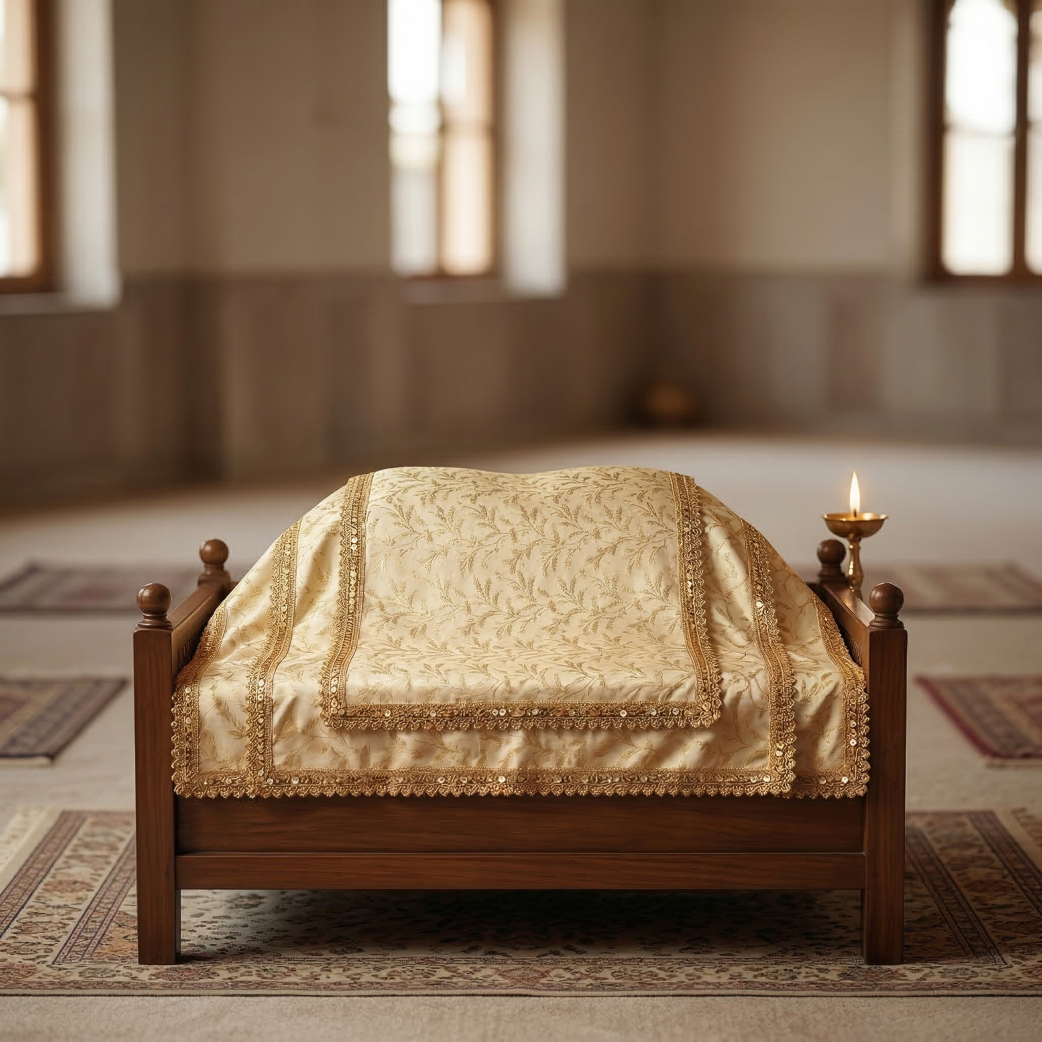 Premium Rumala Sahib Set – 4 Pcs Rumala Cloth for Guru Granth Sahib Ji (2 Small + 2 Large)