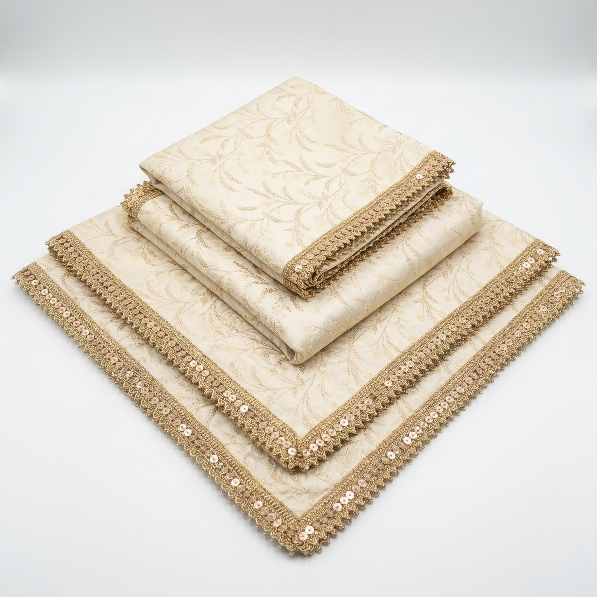 Premium Rumala Sahib Set – 4 Pcs Rumala Cloth for Guru Granth Sahib Ji (2 Small + 2 Large)