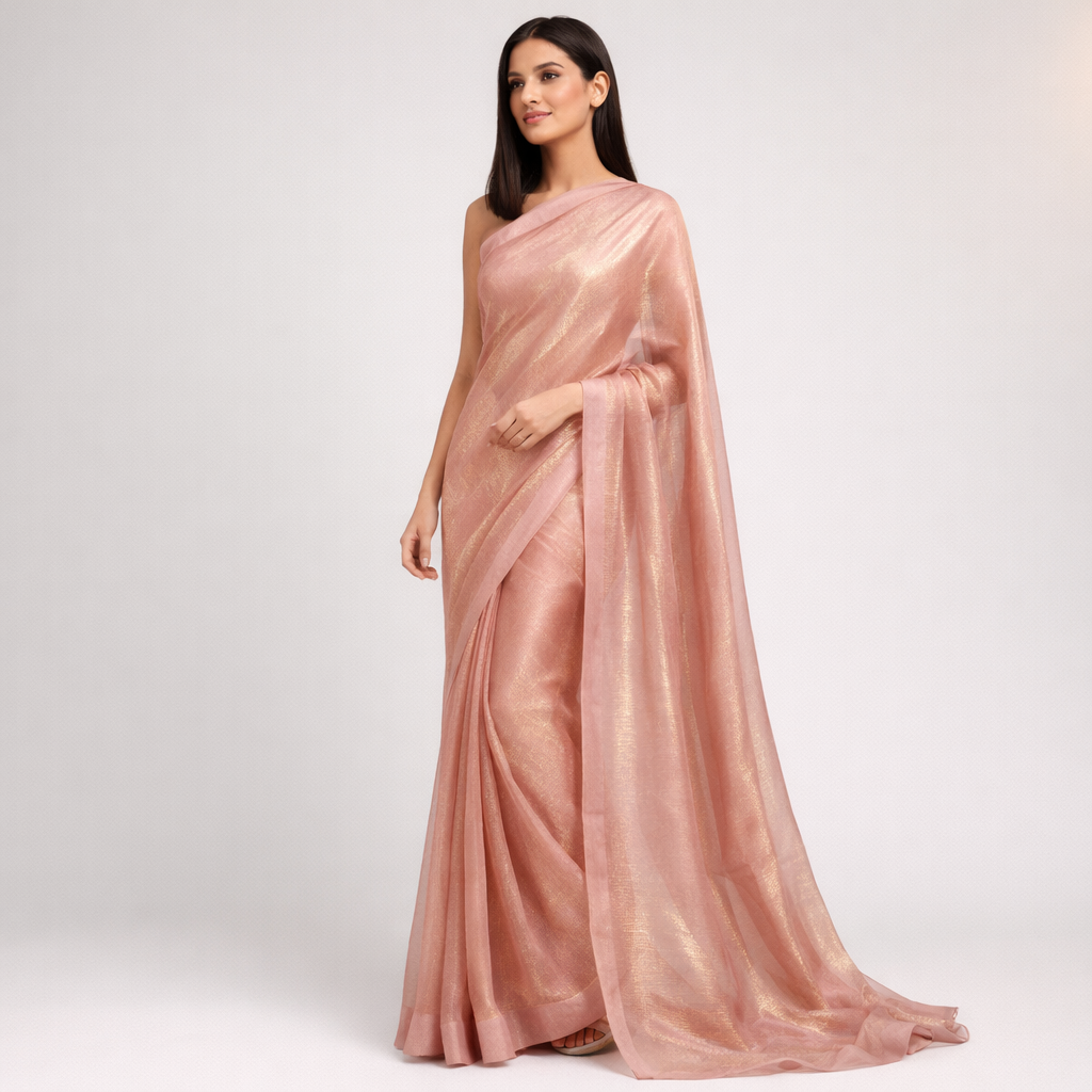 Pastal Baby Pink Fandi Fabric – Soft Lightweight Plain Fabric for Kurti, Gown & Designer Dresses
