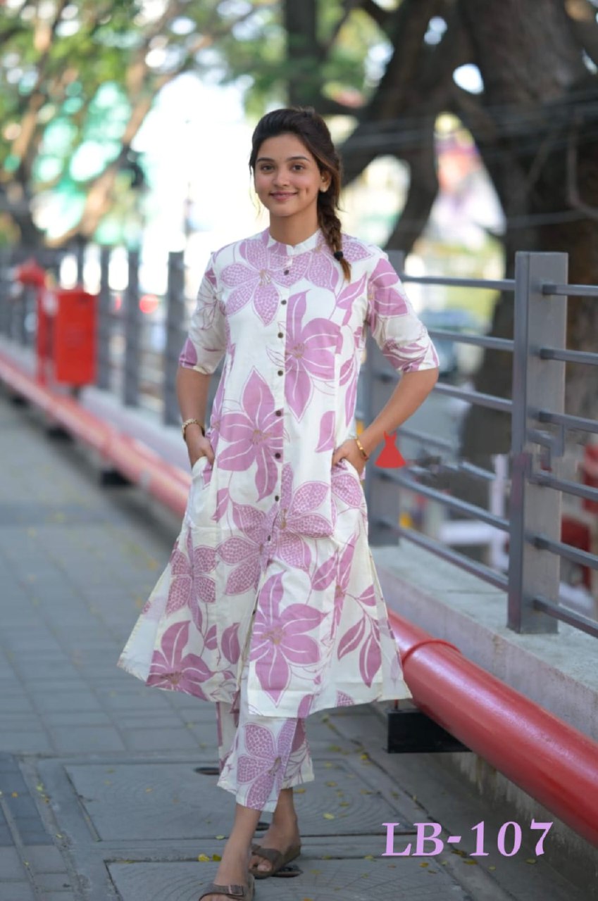 Designer Heavy Rayon Digital Print A-Line Kurti Co-Ord Set for Women