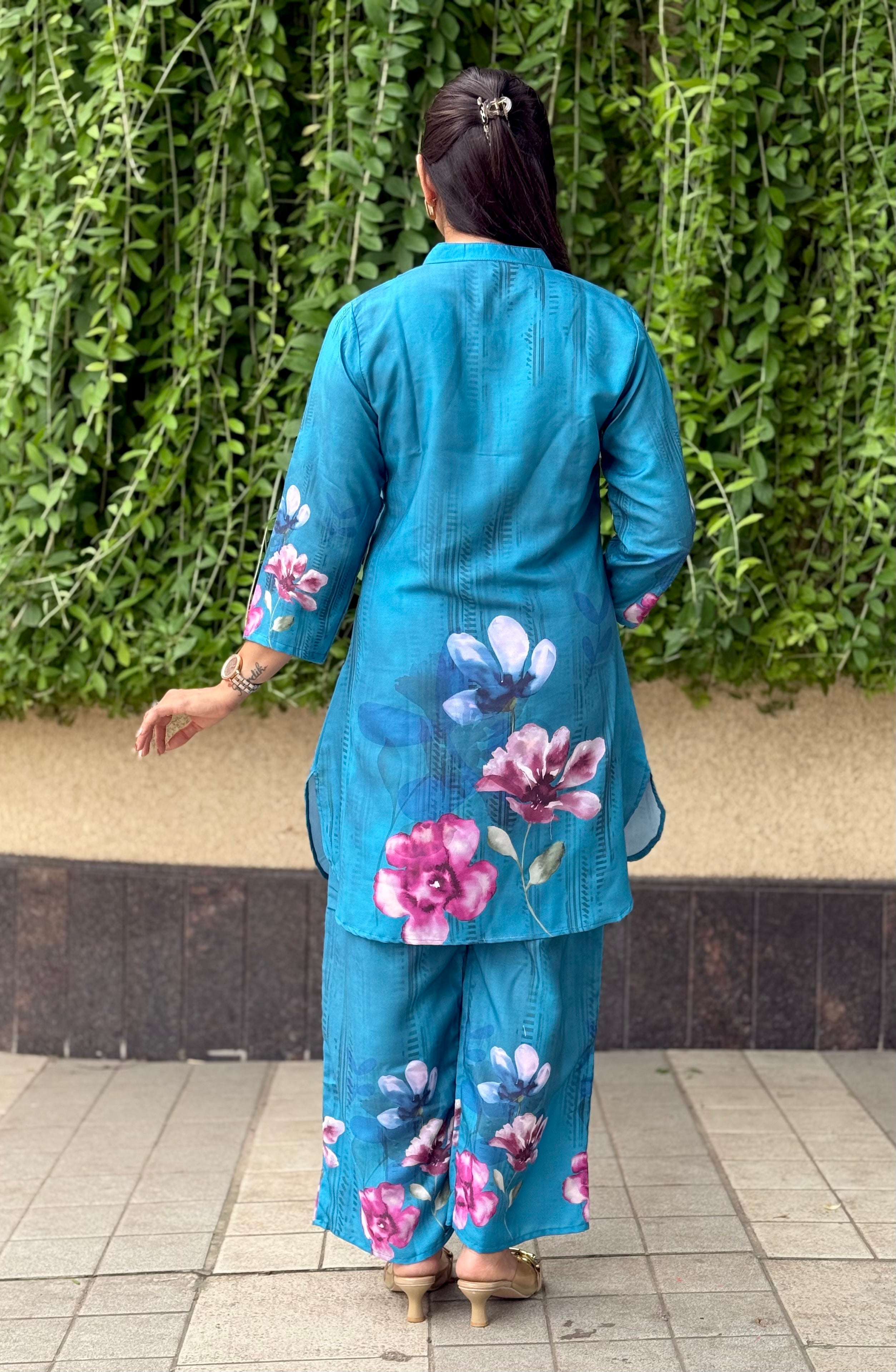 Stylish Polyrayon Digital Print Co-Ord Set for Women