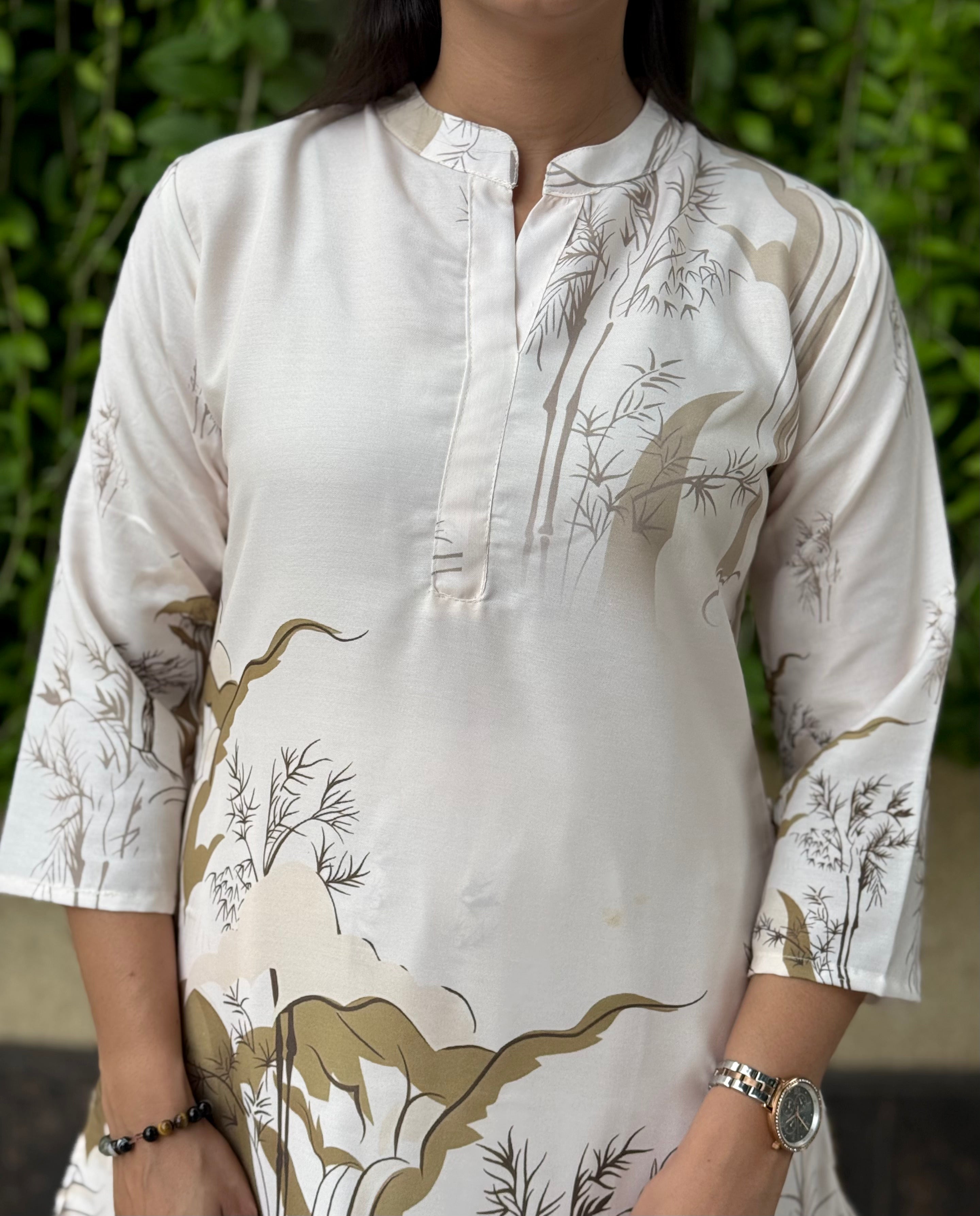 Stylish Polyrayon Digital Print Co-Ord Set for Women