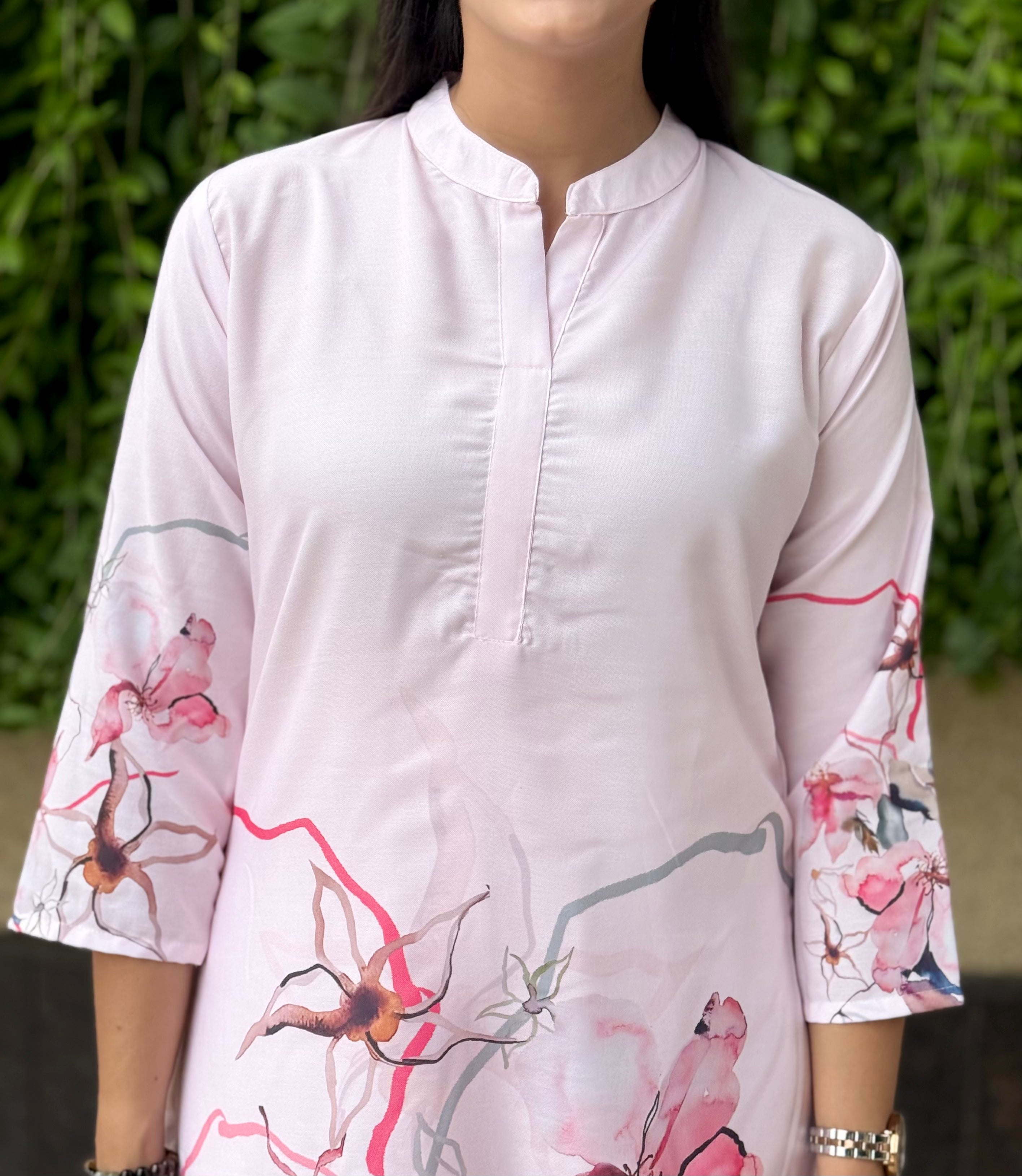 Stylish Polyrayon Digital Print Co-Ord Set for Women