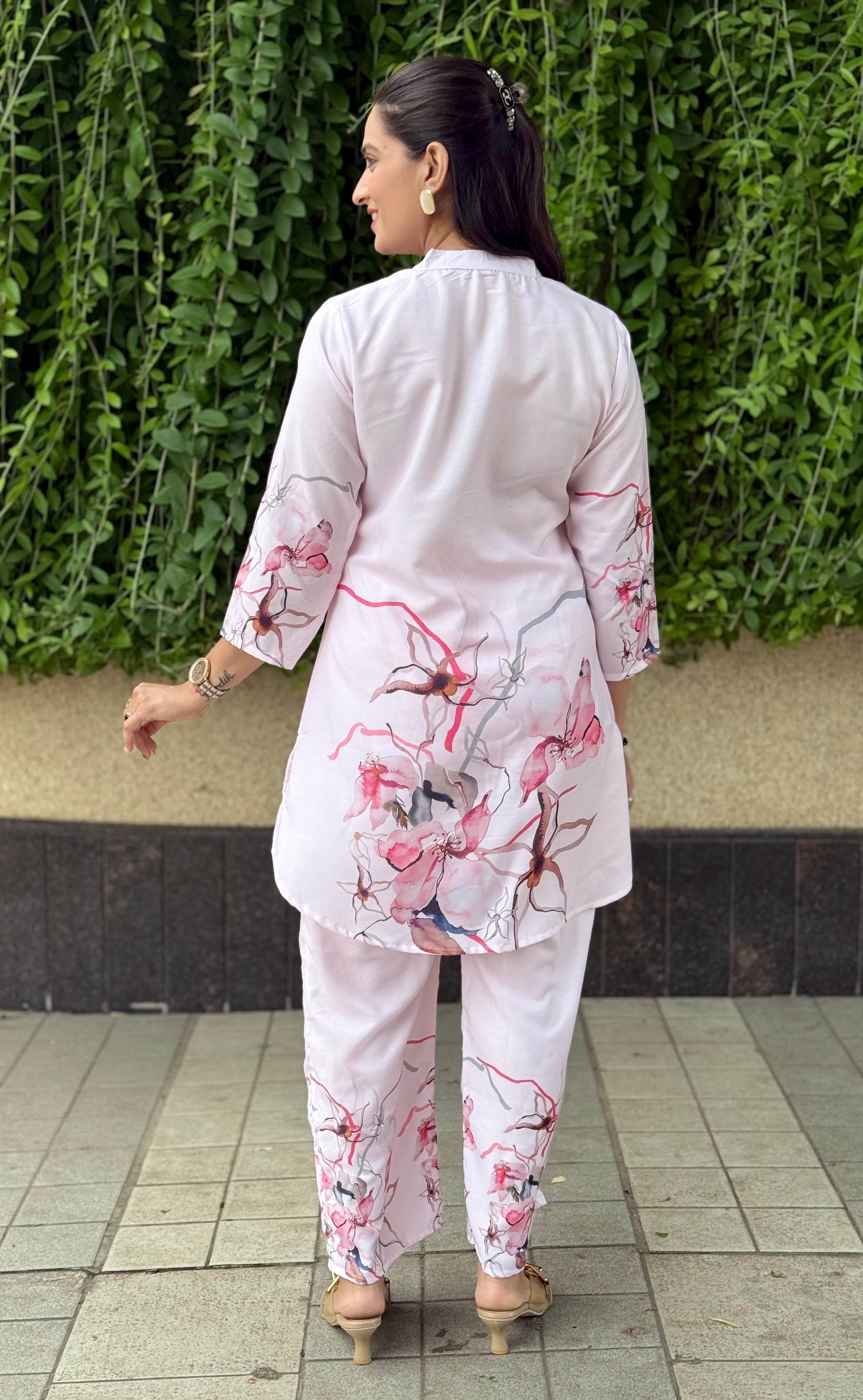 Stylish Polyrayon Digital Print Co-Ord Set for Women