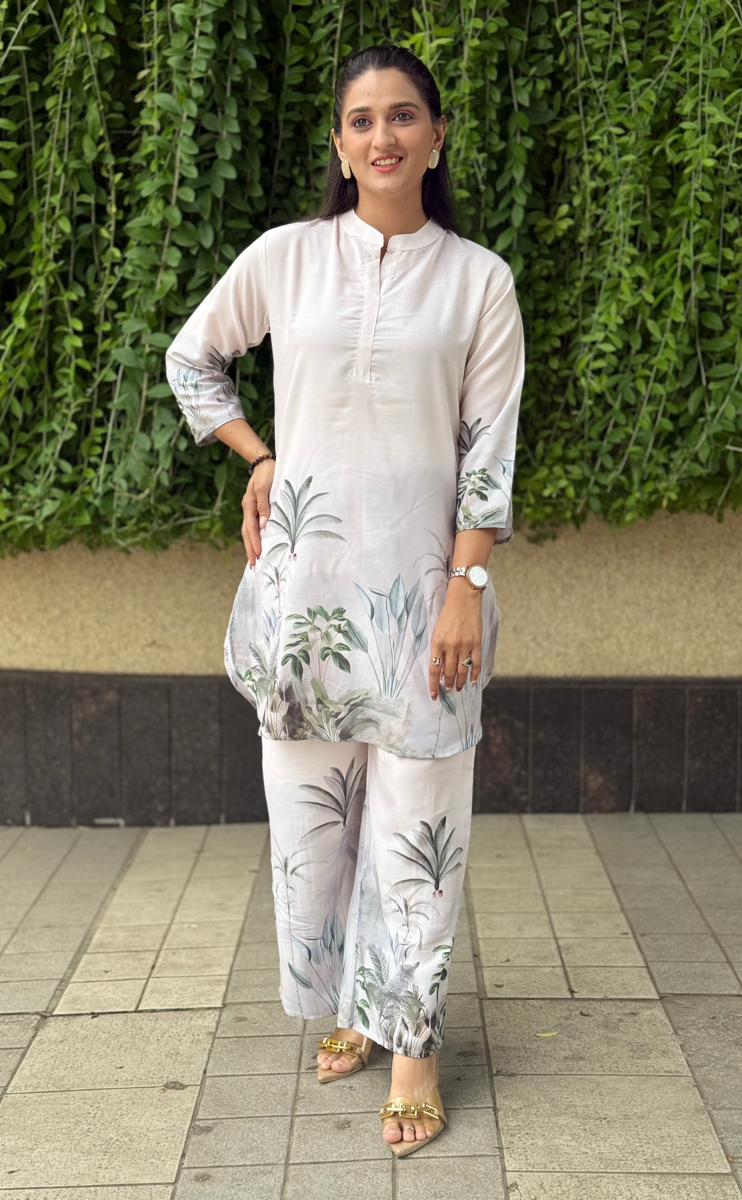 Stylish Polyrayon Digital Print Coord Set