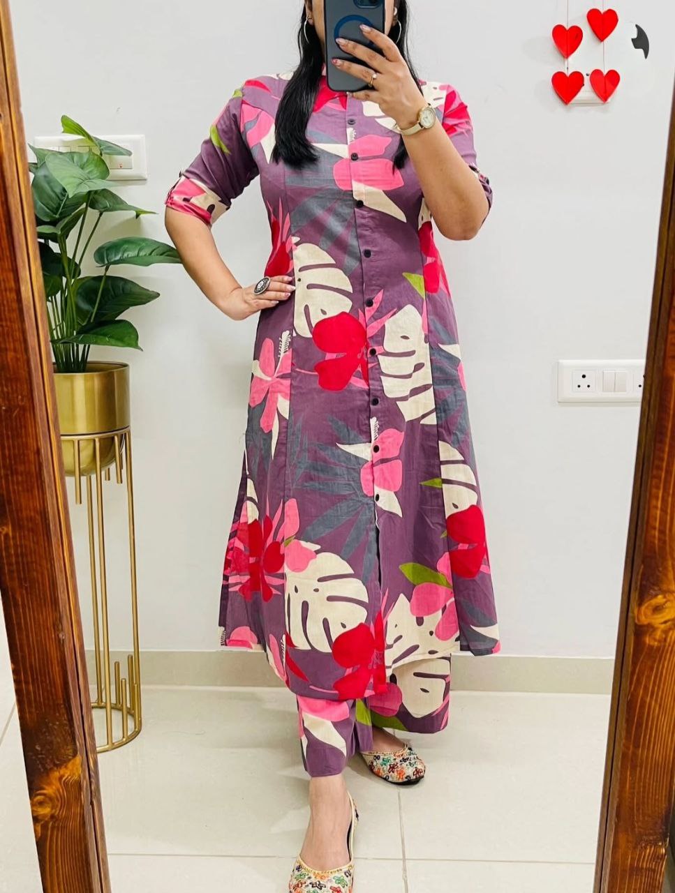 Elegant Polyrayon Digital Print Co-Ord Set for Women