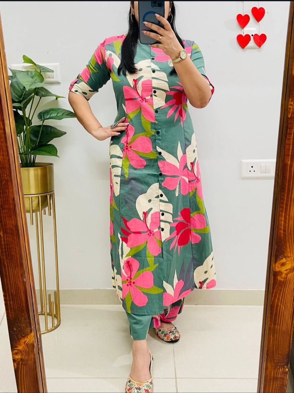 Elegant Polyrayon Digital Print Co-Ord Set