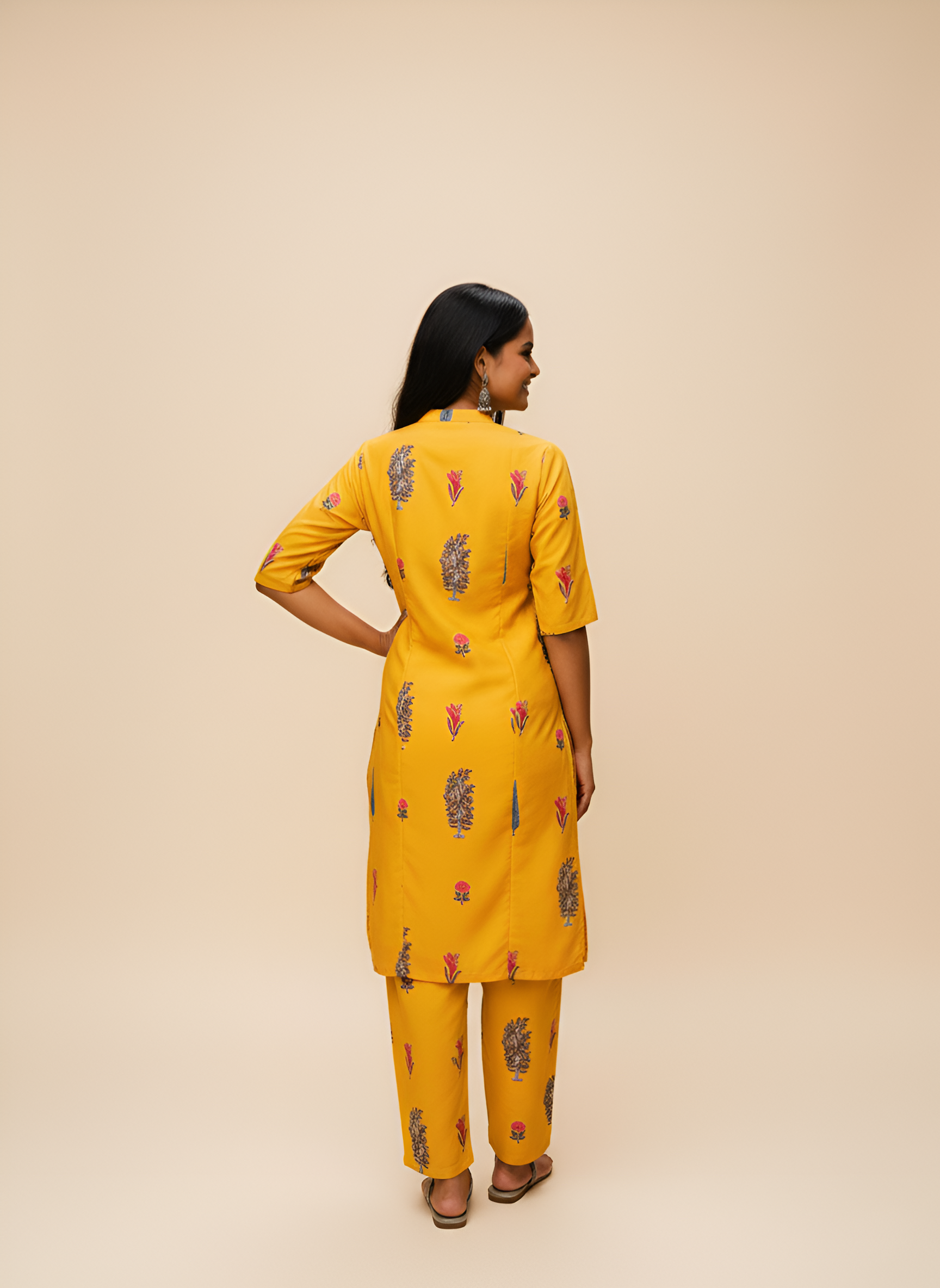 Stylish Polyrayon Digital Print Coord Set for Women