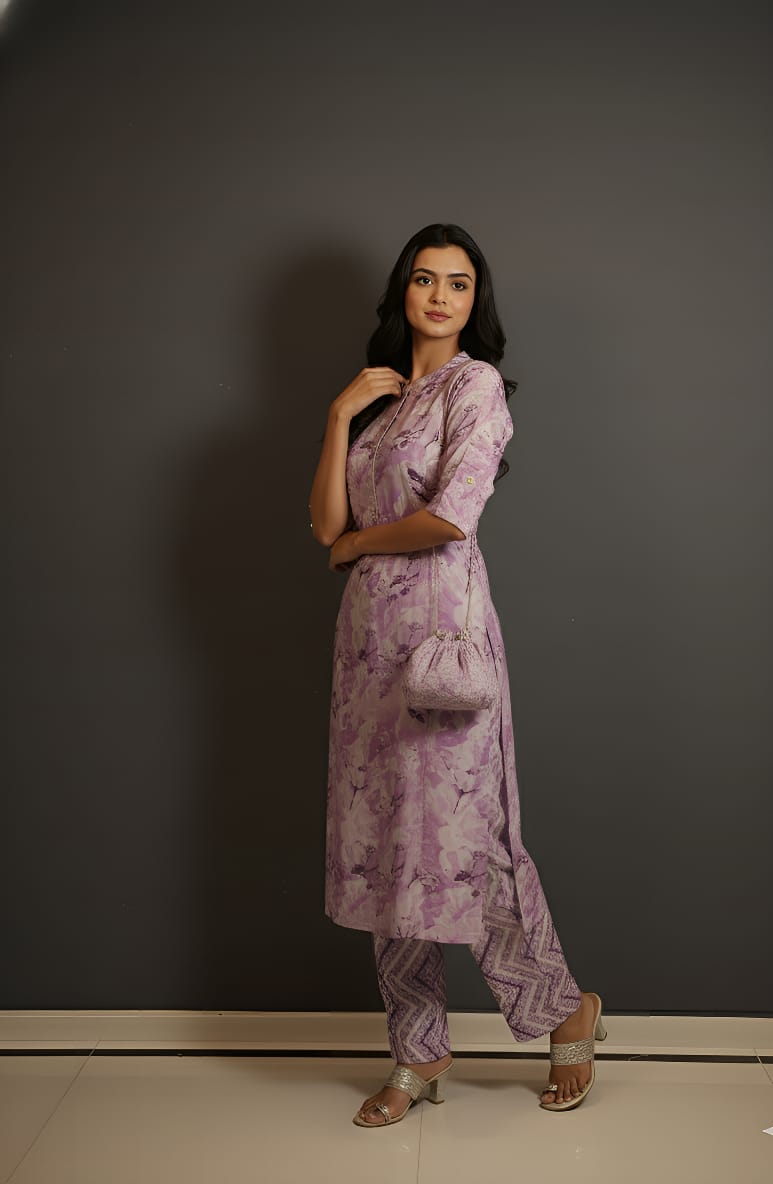 Poly Rayon Cotton A-Line Coord Set for Women