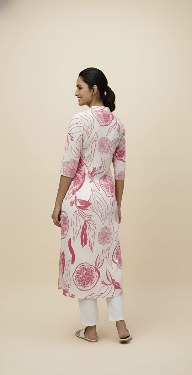 Designer A-Line Kurti Co-Ord Set with Ankle Length Pant