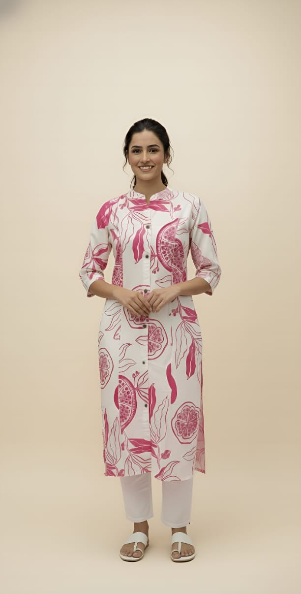 Designer A-Line Kurti Co-Ord Set with Ankle Length Pant