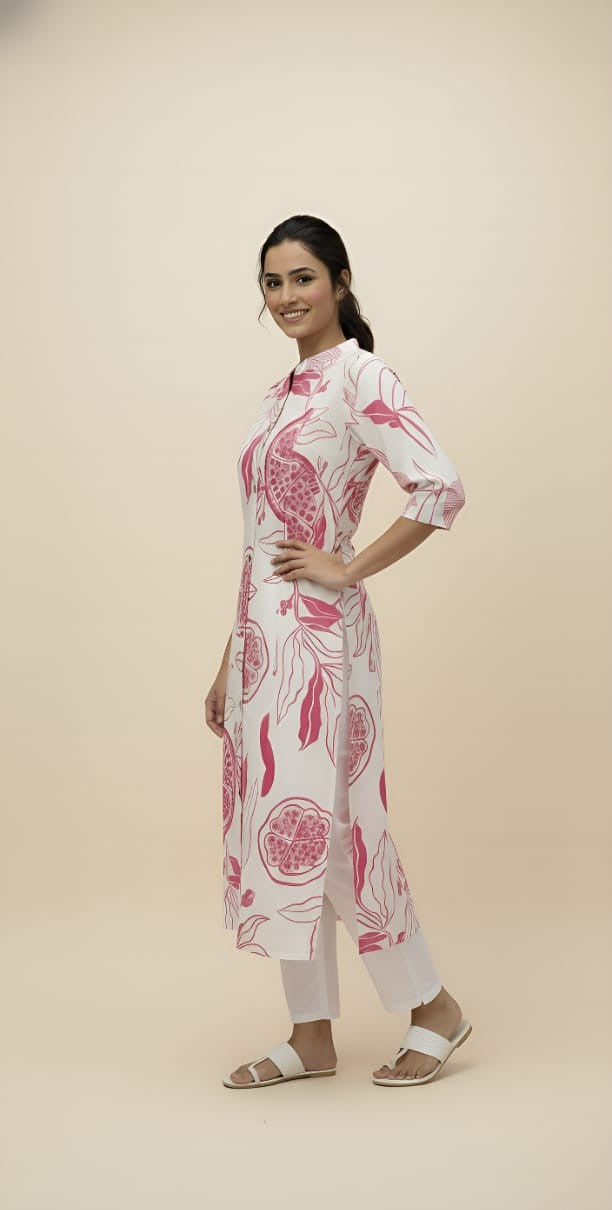 Designer A-Line Kurti Co-Ord Set with Ankle Length Pant